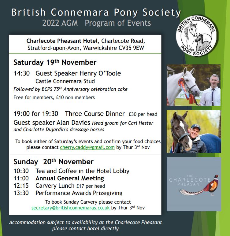 75th Anniversary & AGM Programme of Events